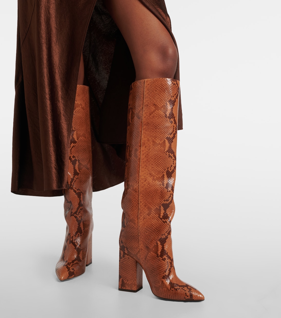Botas altas Anja de piel grabada | Paris Texas