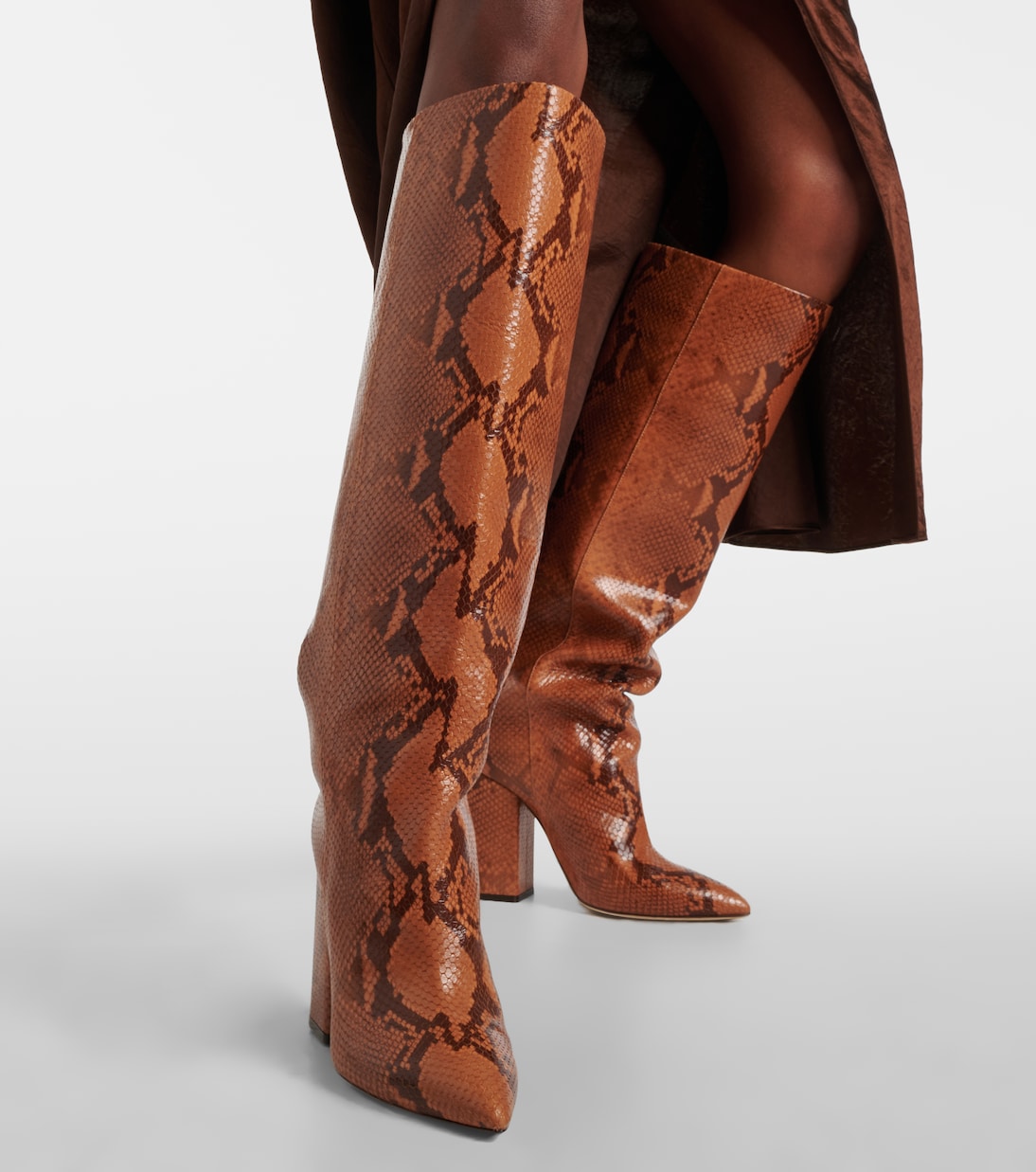 Botas altas Anja de piel grabada | Paris Texas