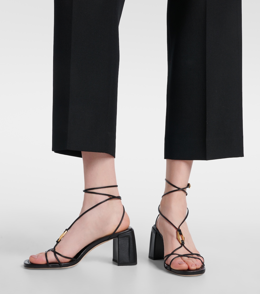 Onyxia 70 leather sandals | Jimmy Choo