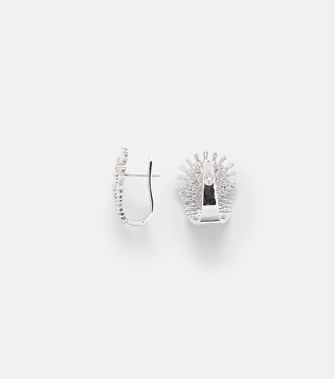 Orecchini Eyelash in oro bianco 18kt con diamanti | Kamyen