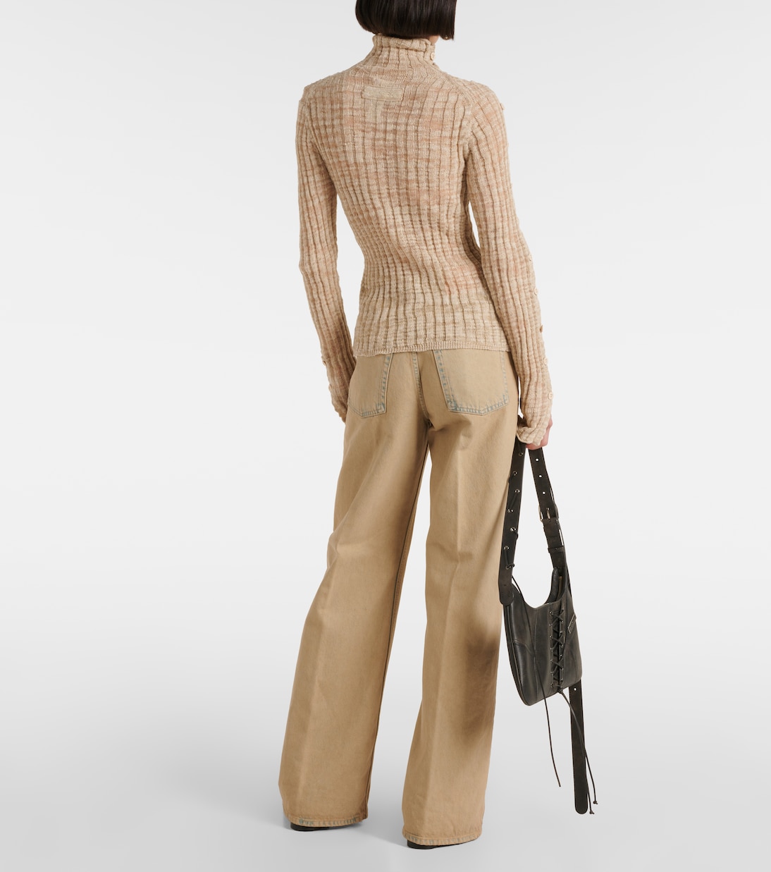 Kemen ribbed-knit linen-blend top | Acne Studios
