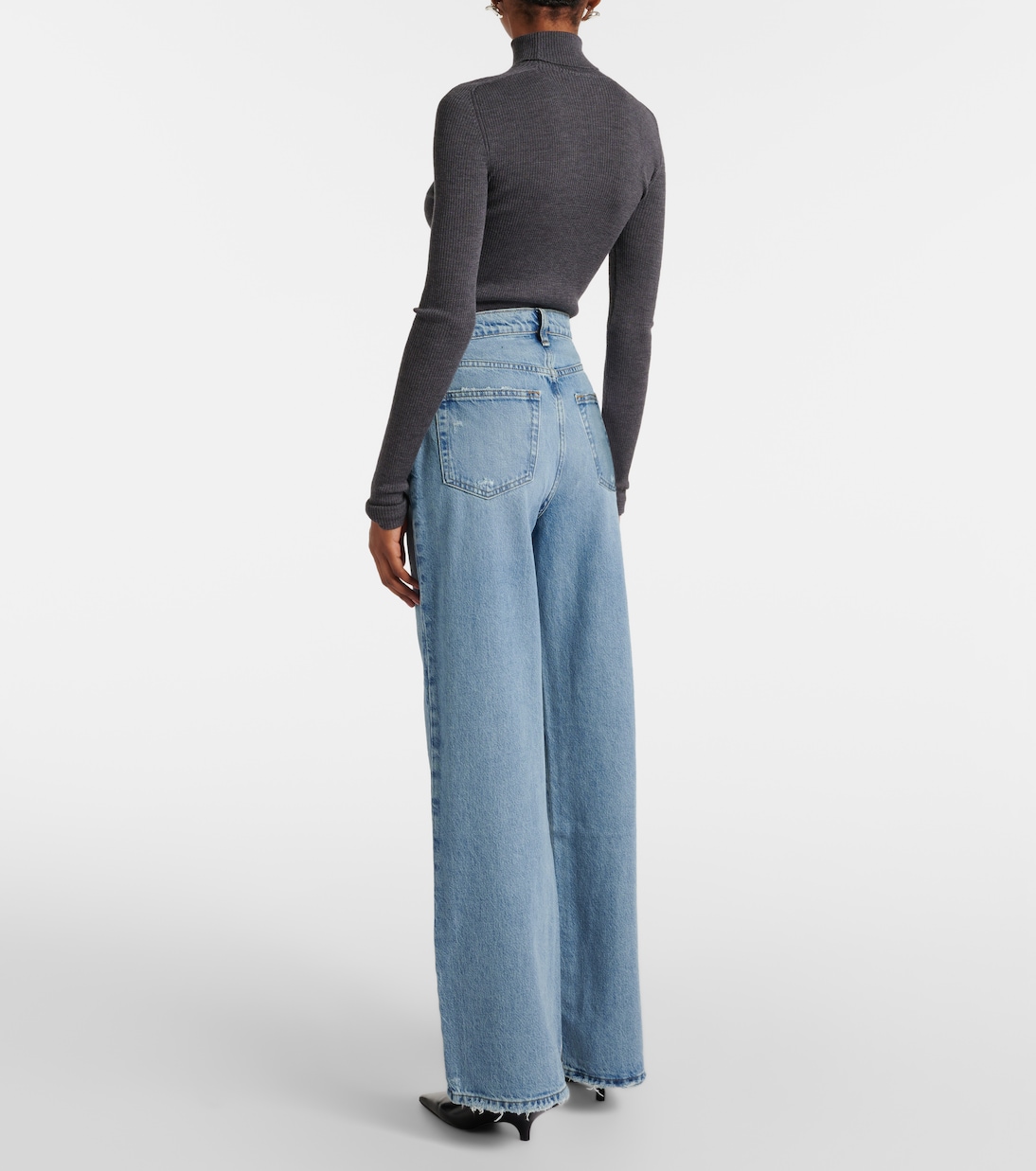 High-Rise Wide-Leg Jeans Le Jane | Frame