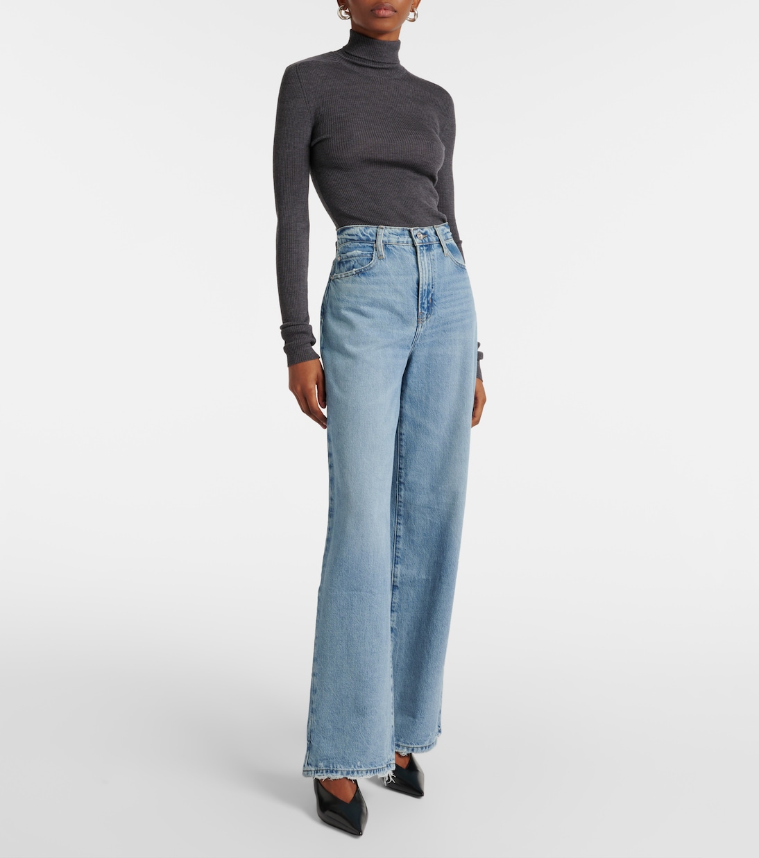 High-Rise Wide-Leg Jeans Le Jane | Frame