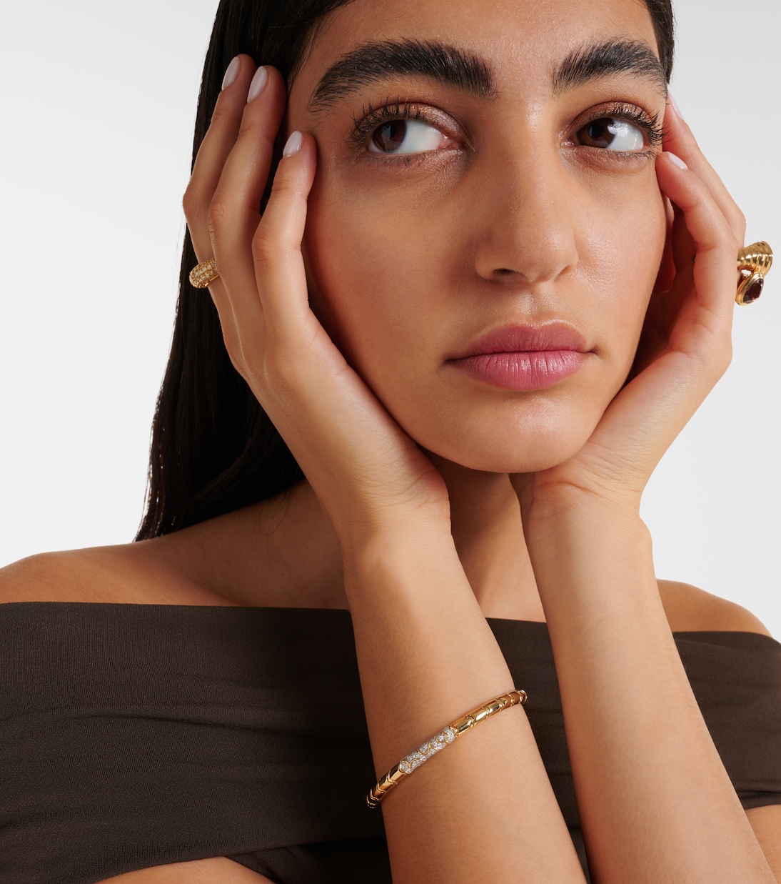 Jonc Ondine en or 18 ct et diamants | Marina B