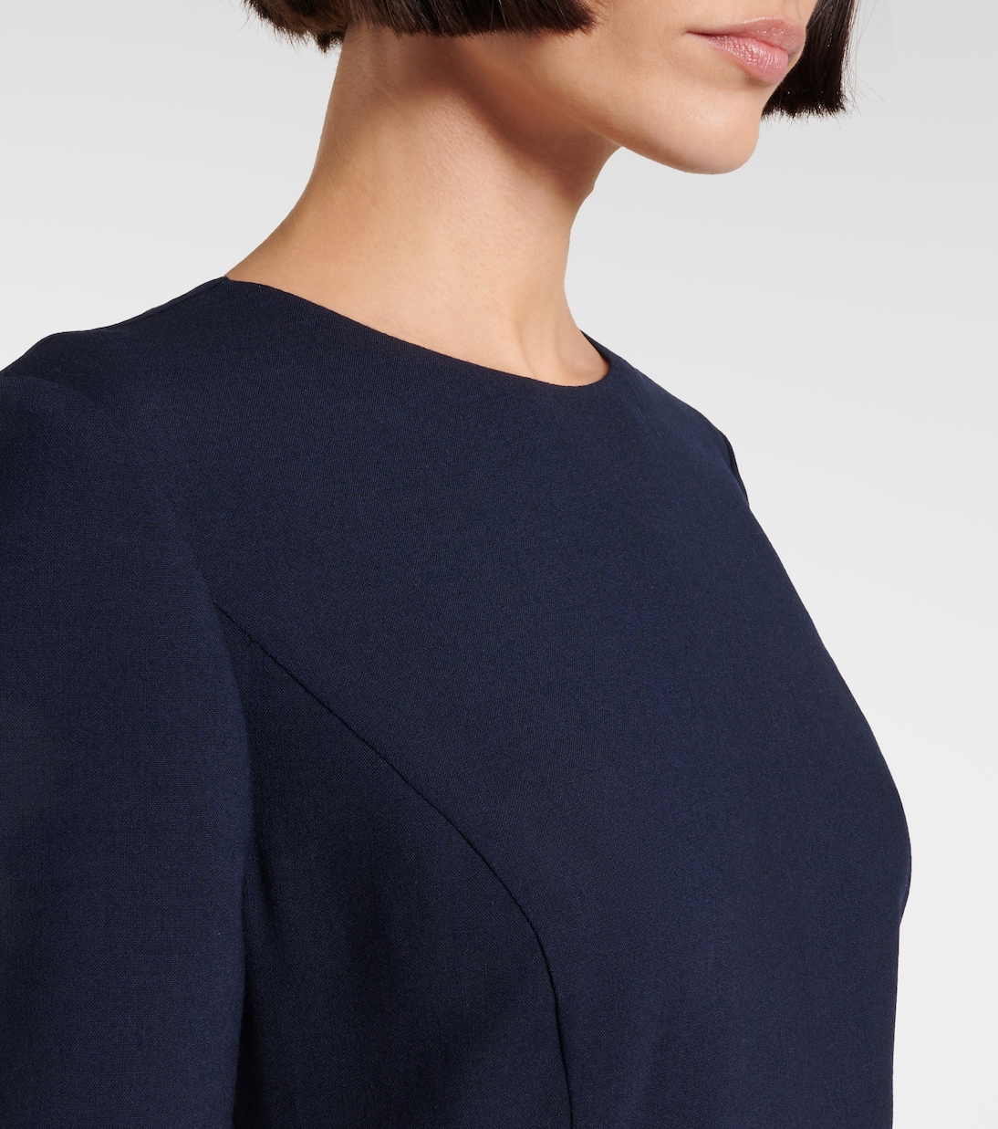 Pleated wool-blend midi dress | Oscar de la Renta