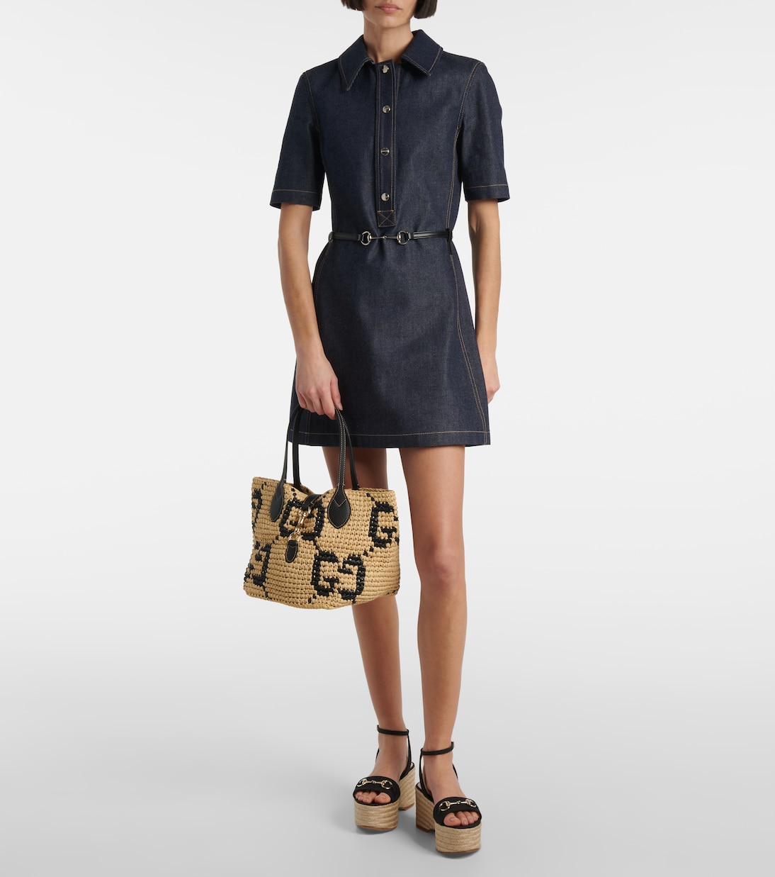 Secchiello Summer Medium con pelle | Gucci