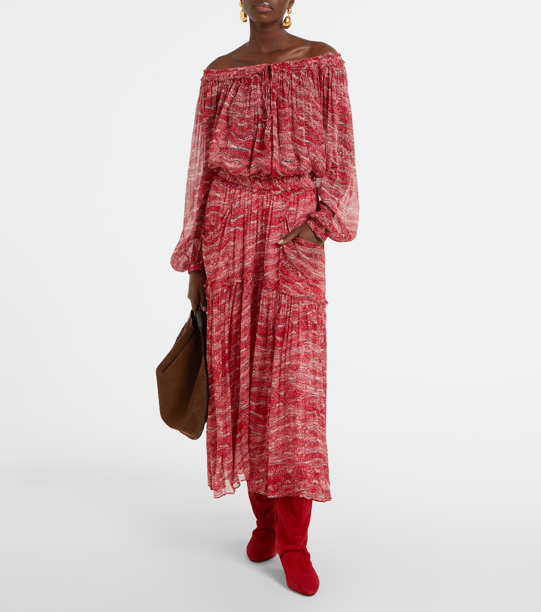 Gonna lunga Veronique in chiffon | Marant Etoile