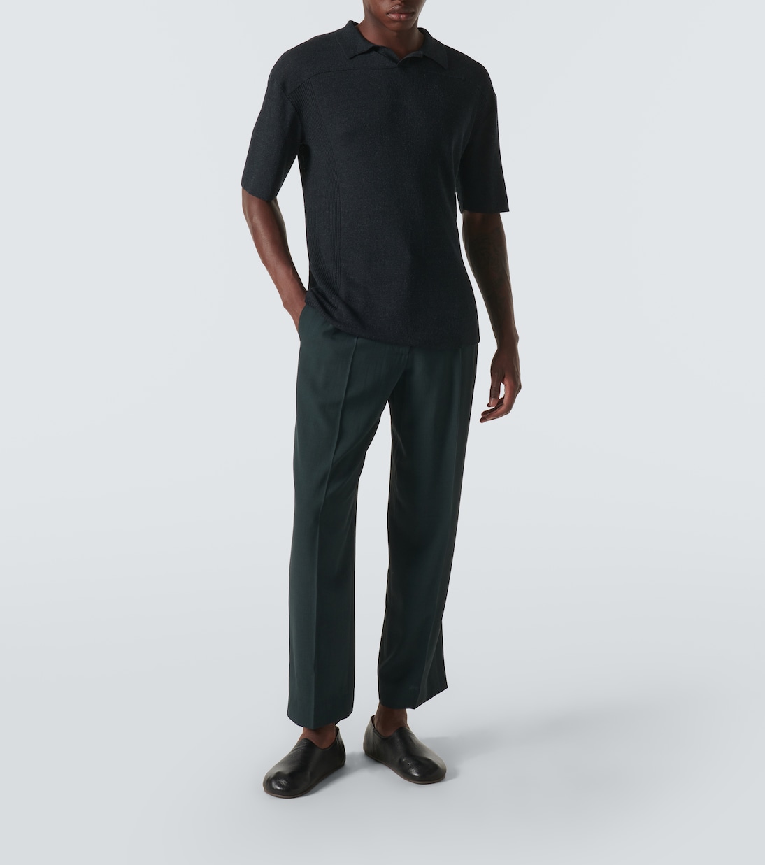 Silas wool-blend straight pants | The Row