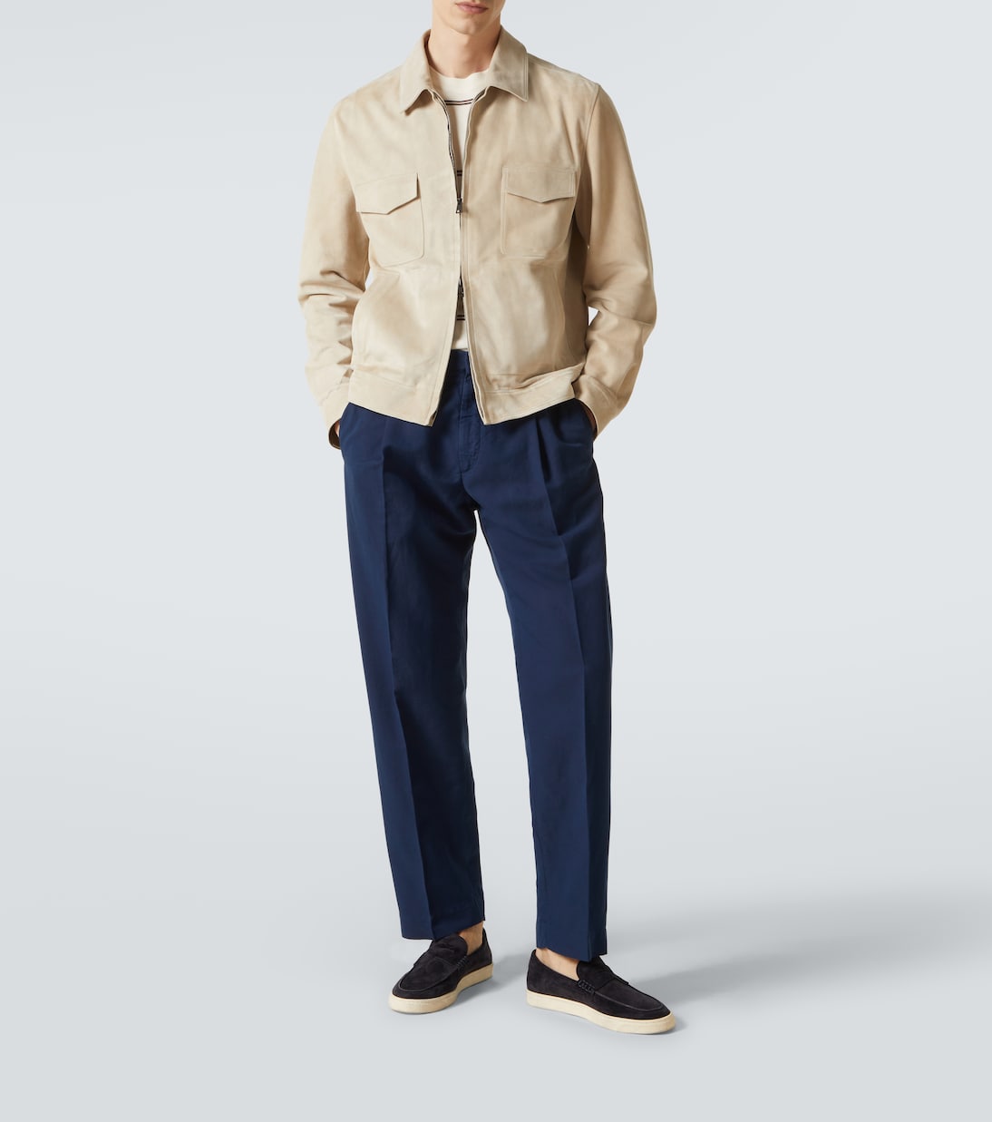 Pantaloni chino in lino e cotone | Incotex