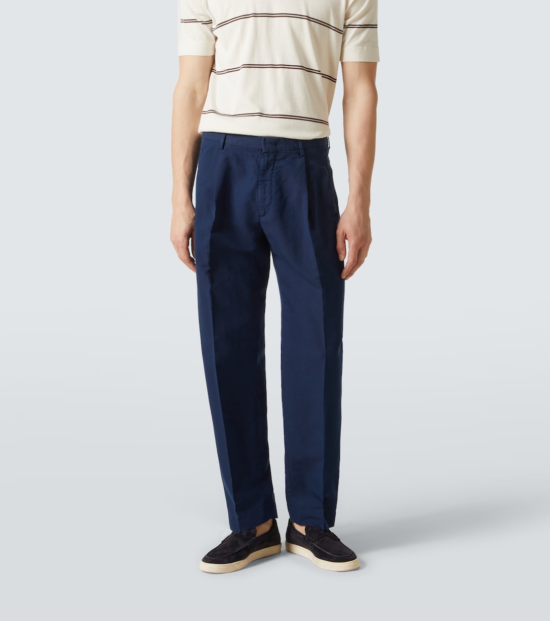 Pantaloni chino in lino e cotone | Incotex