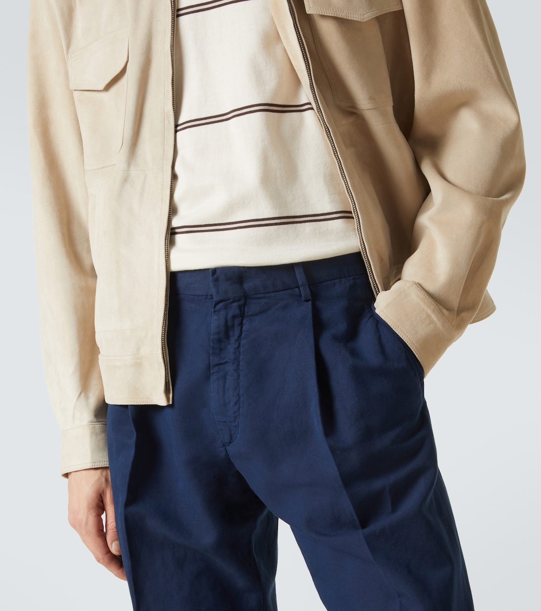Pantaloni chino in lino e cotone | Incotex