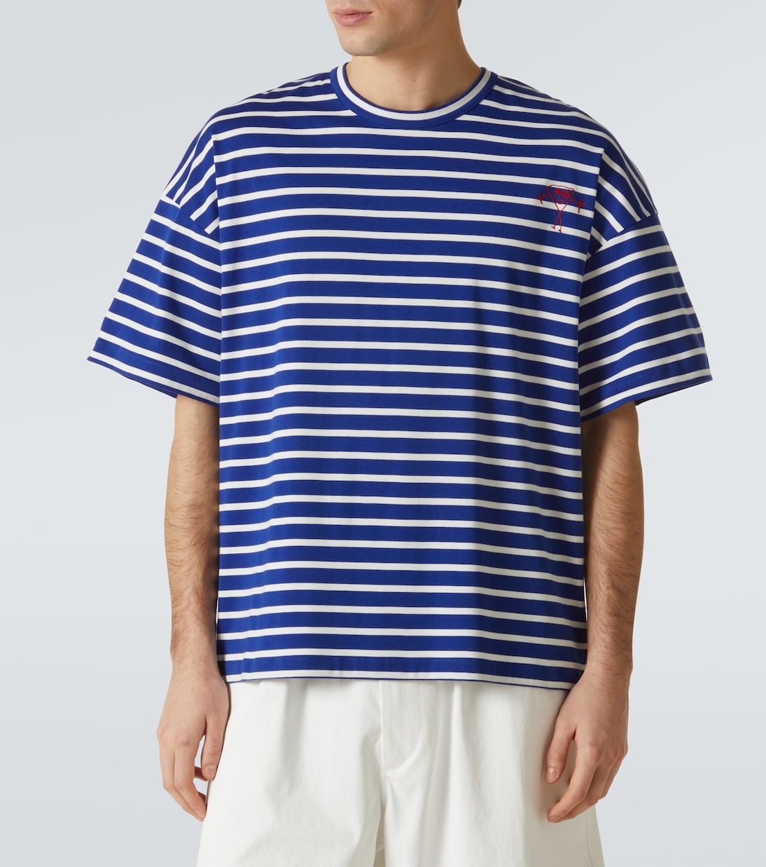 T-shirt in jersey di cotone a righe | Plan C