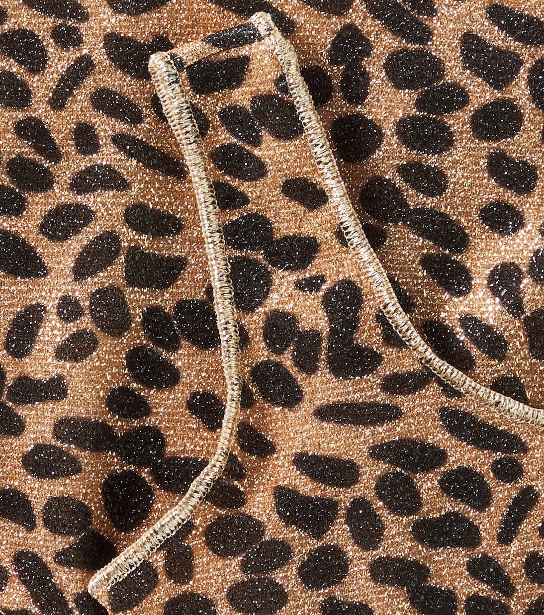 Lumière leopard-print lamé bikini | Oséree Kids