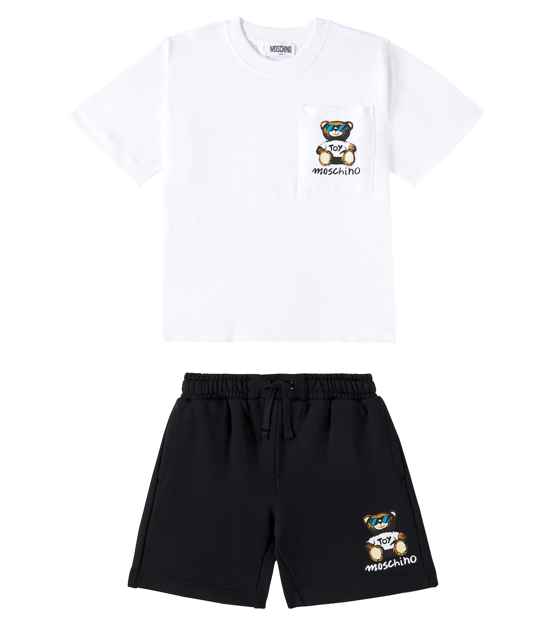 T-shirt e shorts Teddy Bear in cotone | Moschino Kids