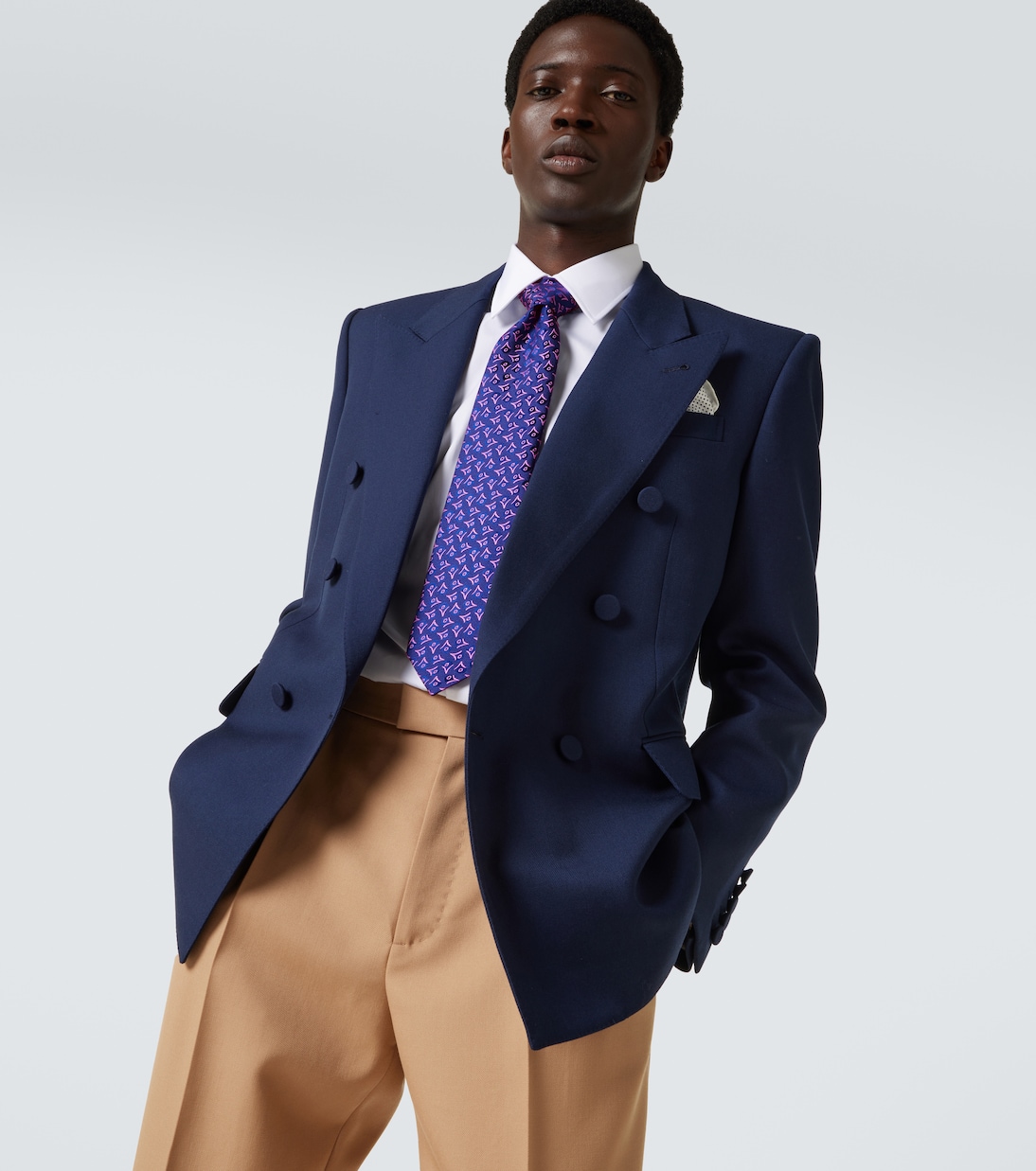 Cravatta in seta con ricamo | Charvet