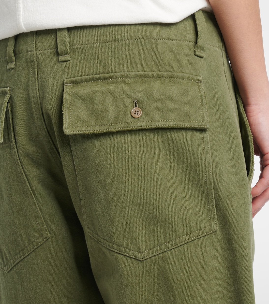 Vendula mid-rise cotton straight pants | The Row