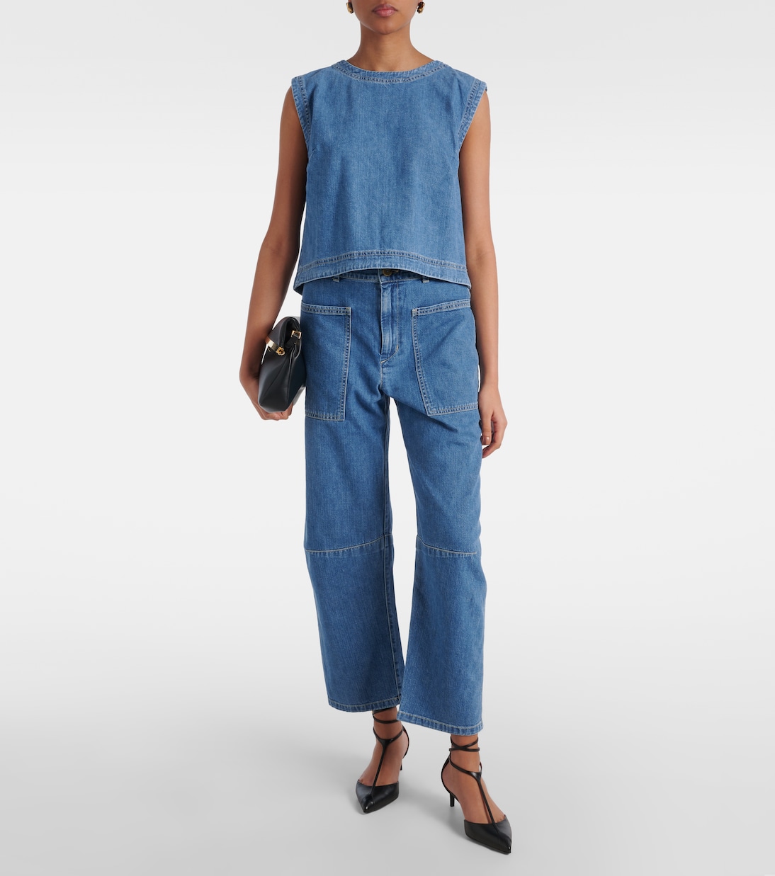 Loren denim top | Velvet