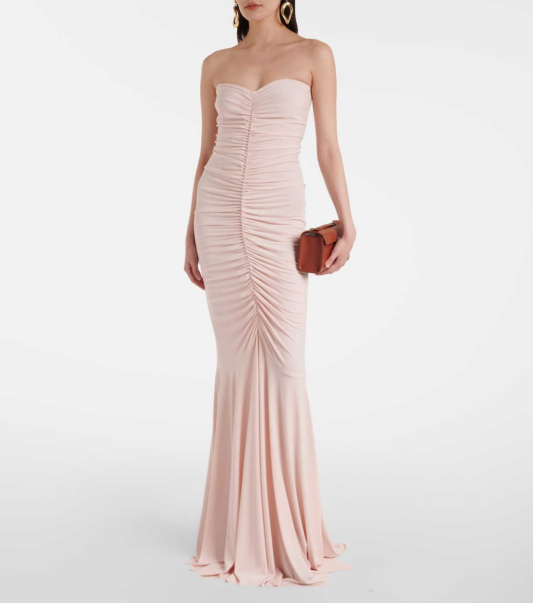 Ruched strapless gown | Norma Kamali