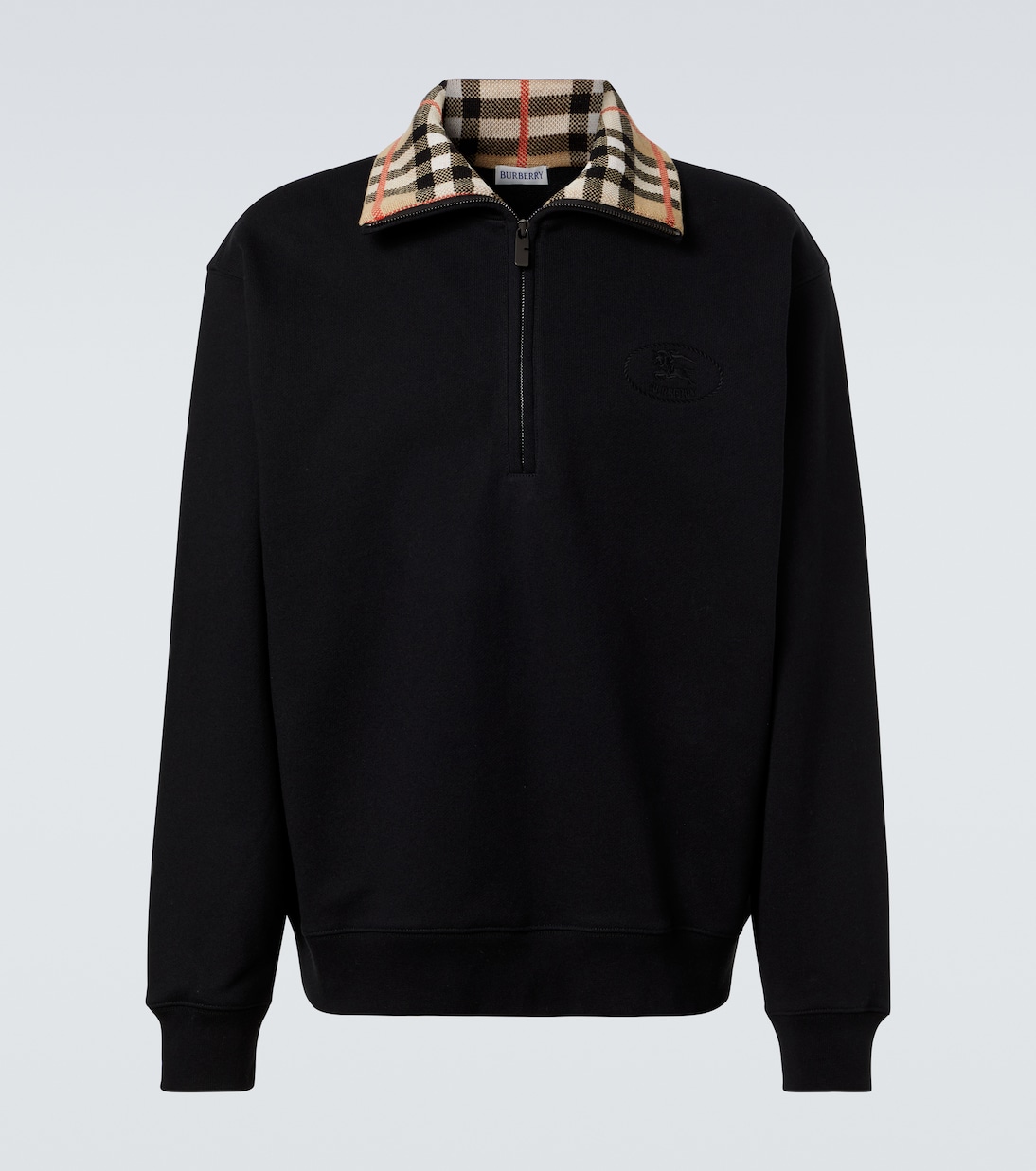 Felpa in jersey di cotone Burberry Check | Burberry