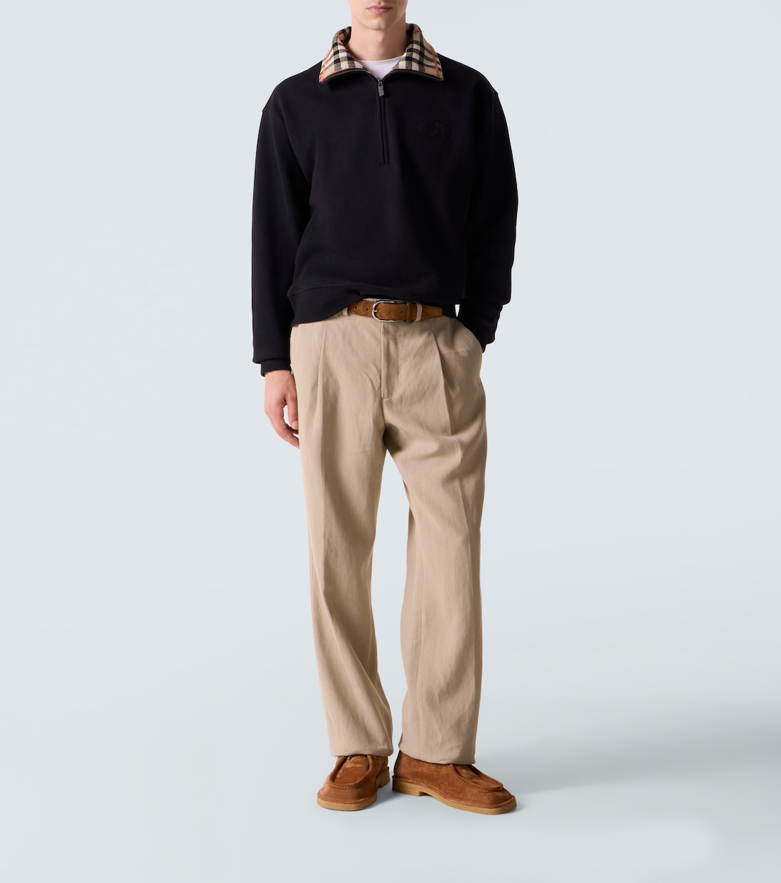 Felpa in jersey di cotone Burberry Check | Burberry