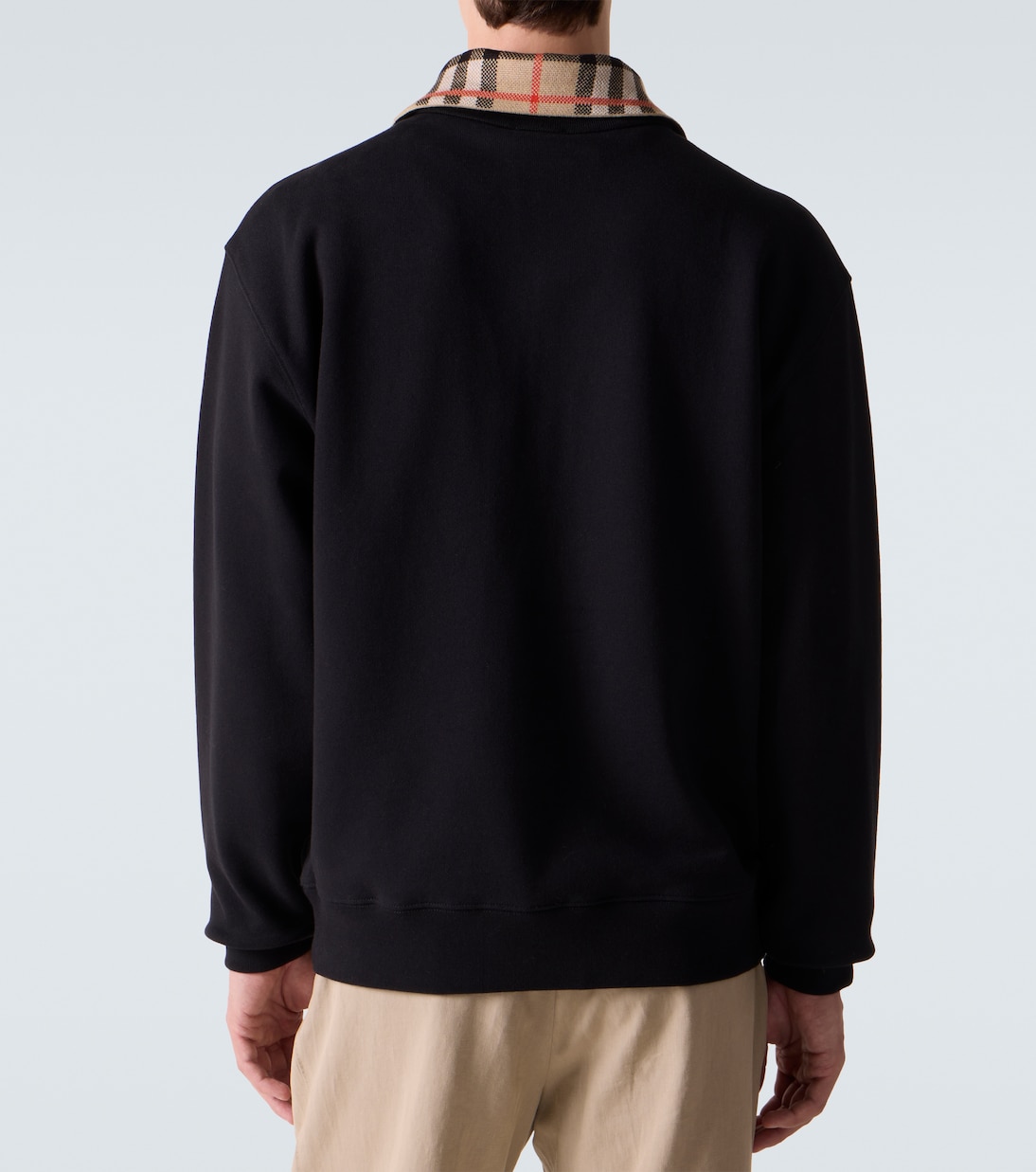 Felpa in jersey di cotone Burberry Check | Burberry