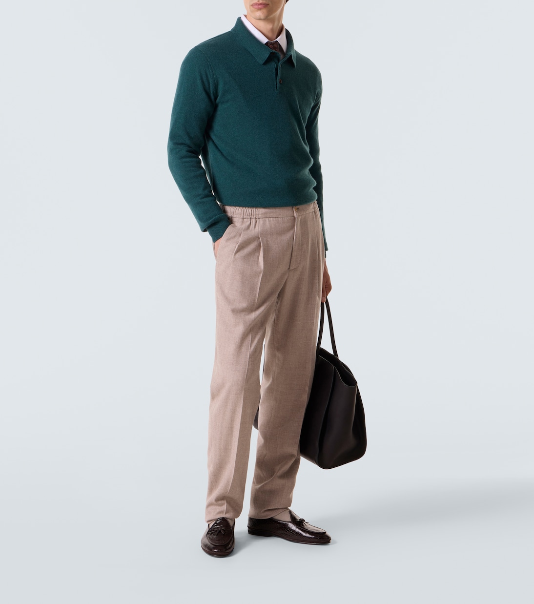 Cashmere polo sweater | Rubinacci