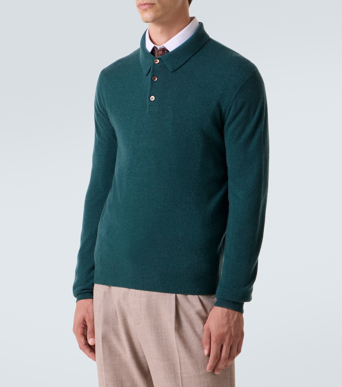 Cashmere polo sweater | Rubinacci