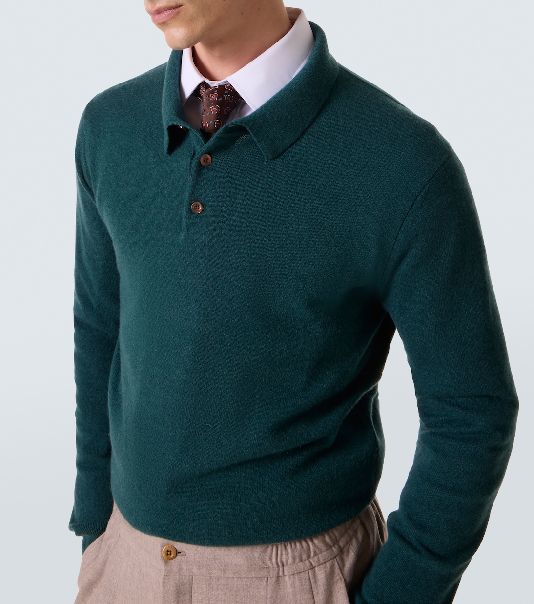 Cashmere polo sweater | Rubinacci