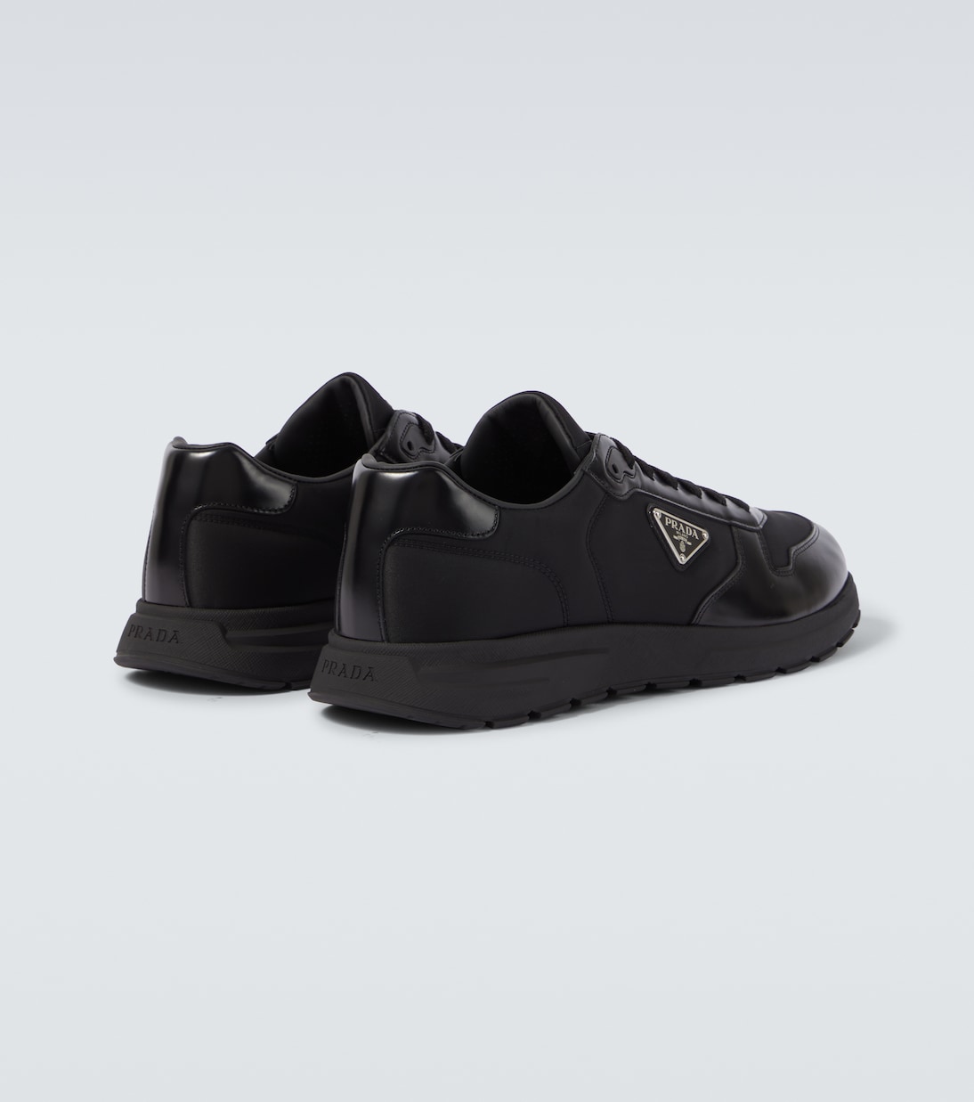 Sneakers mit Leder | Prada