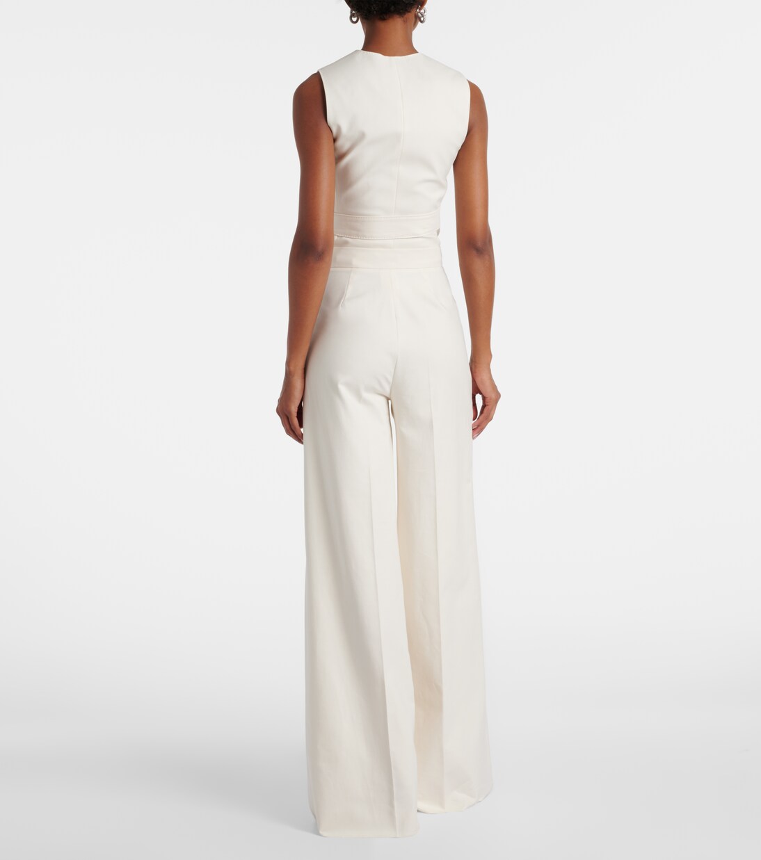 Finish cotton-blend wide-leg pants | Max Mara