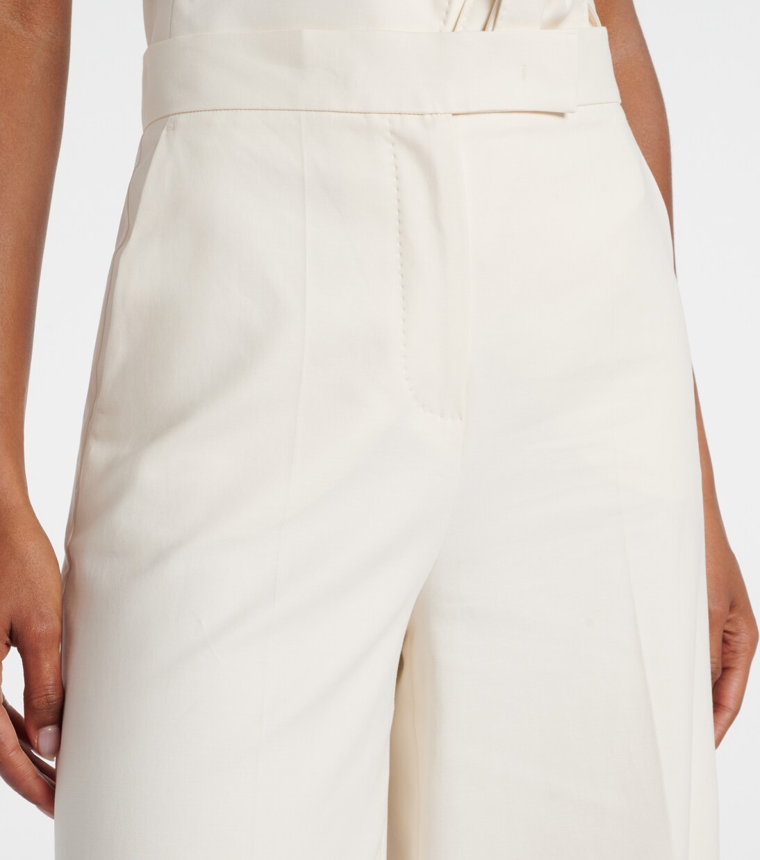 Finish cotton-blend wide-leg pants | Max Mara