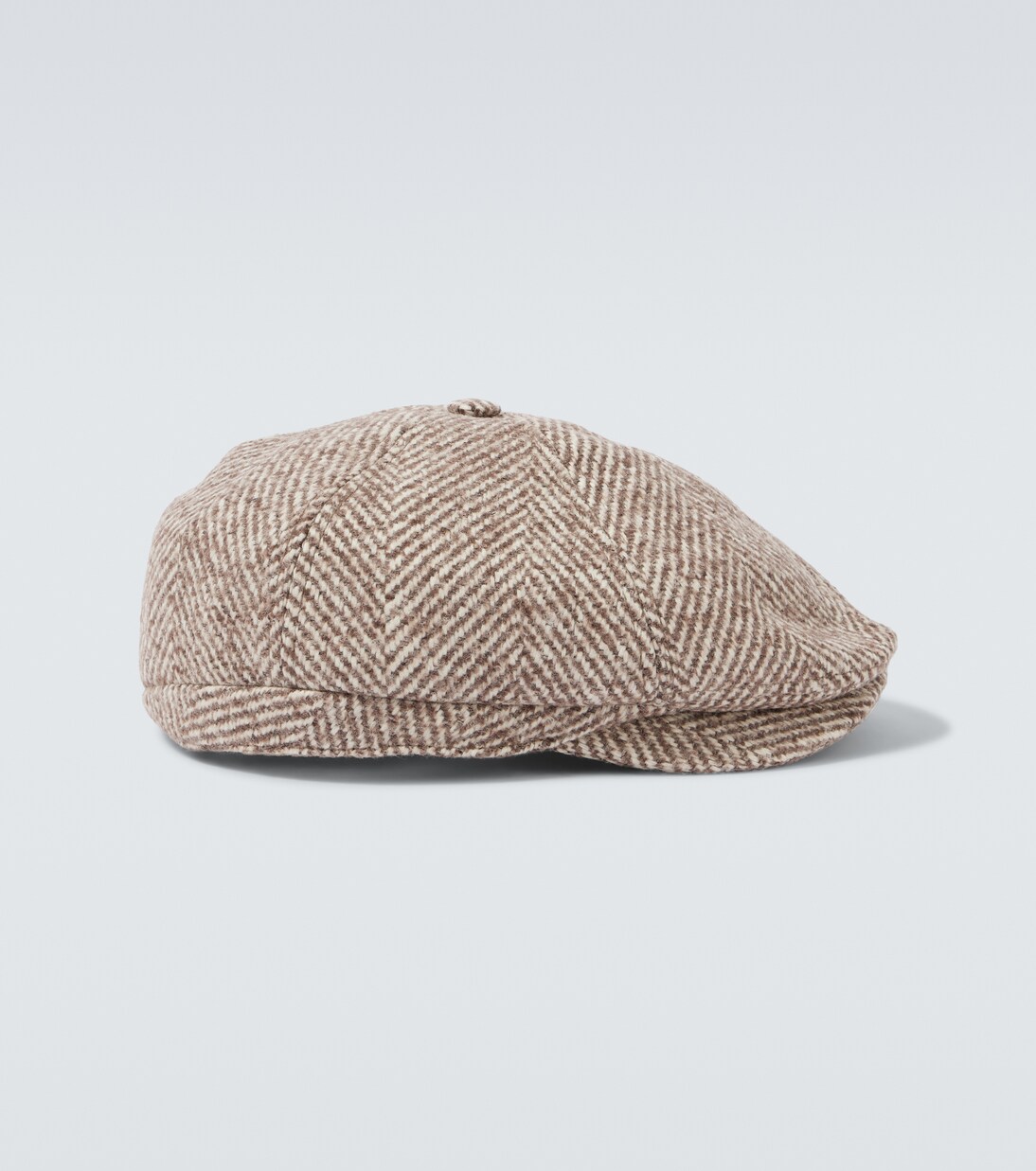 Wool and alpaca wool-blend newsboy cap | Brunello Cucinelli