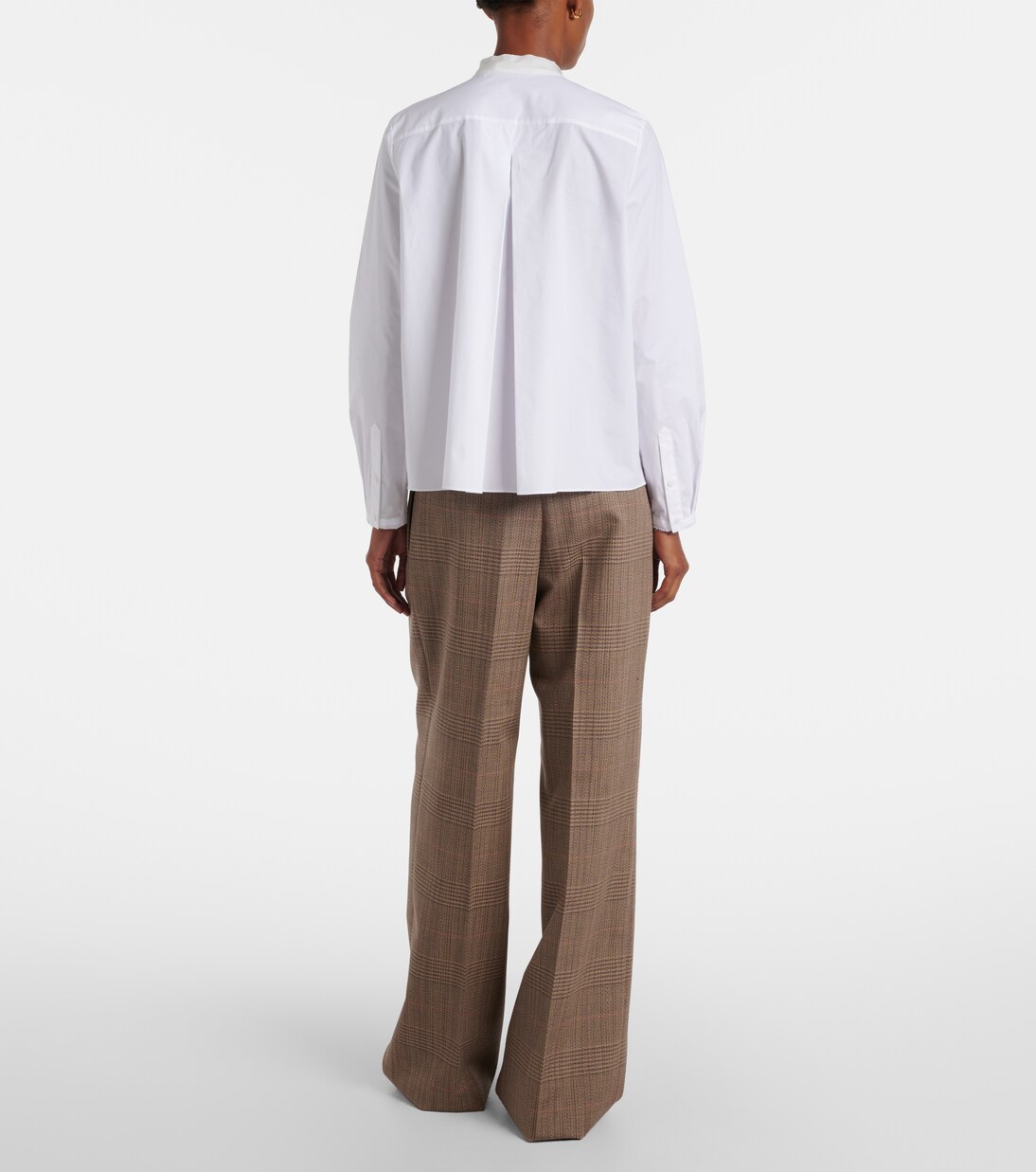 Pure Power bow-detail cotton-blend poplin shirt | Dorothee Schumacher