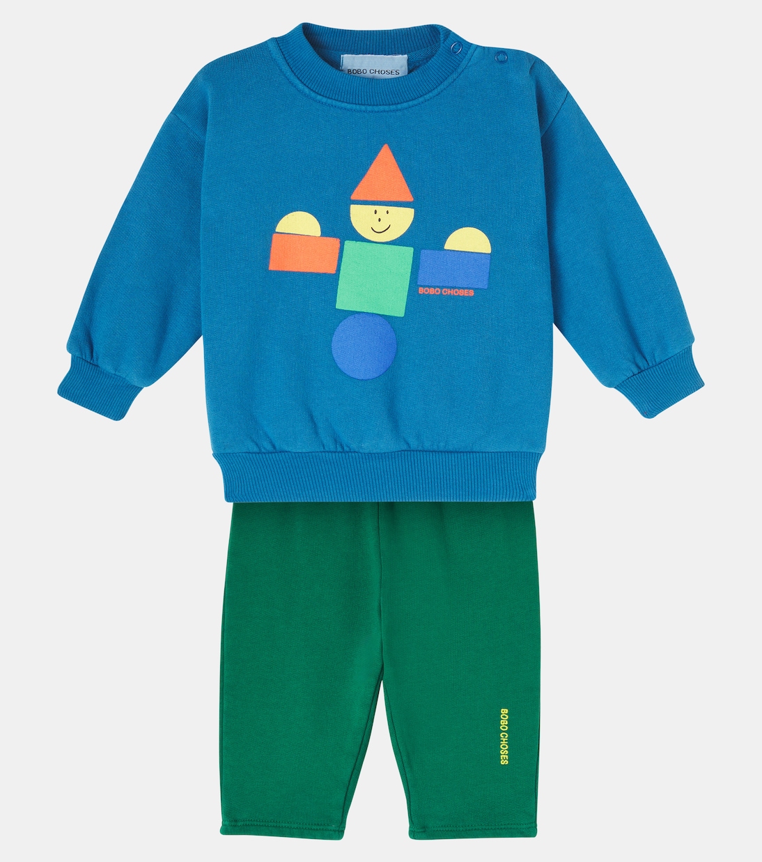 Baby printed cotton sweatshirt and sweatpants set | Bobo Choses