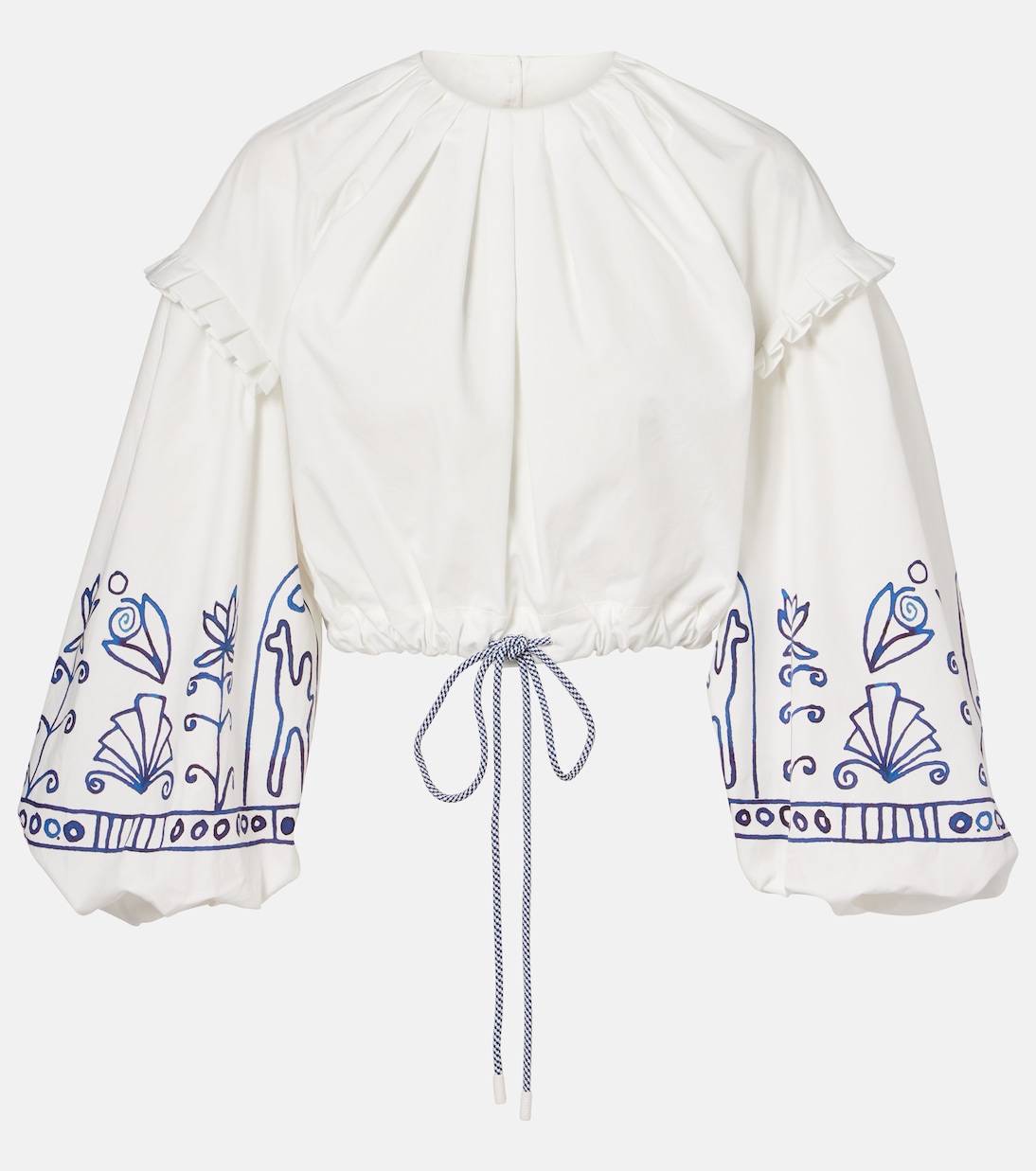 x LRNCE - Top cropped Leela in cotone con stampa | Alémais