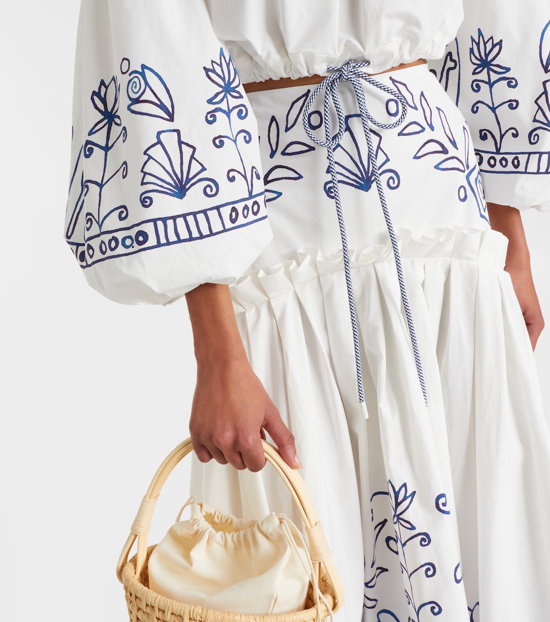 x LRNCE - Top cropped Leela in cotone con stampa | Alémais