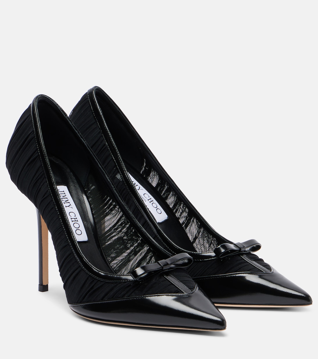 Love 100 leather-trimmed mesh pumps | Jimmy Choo