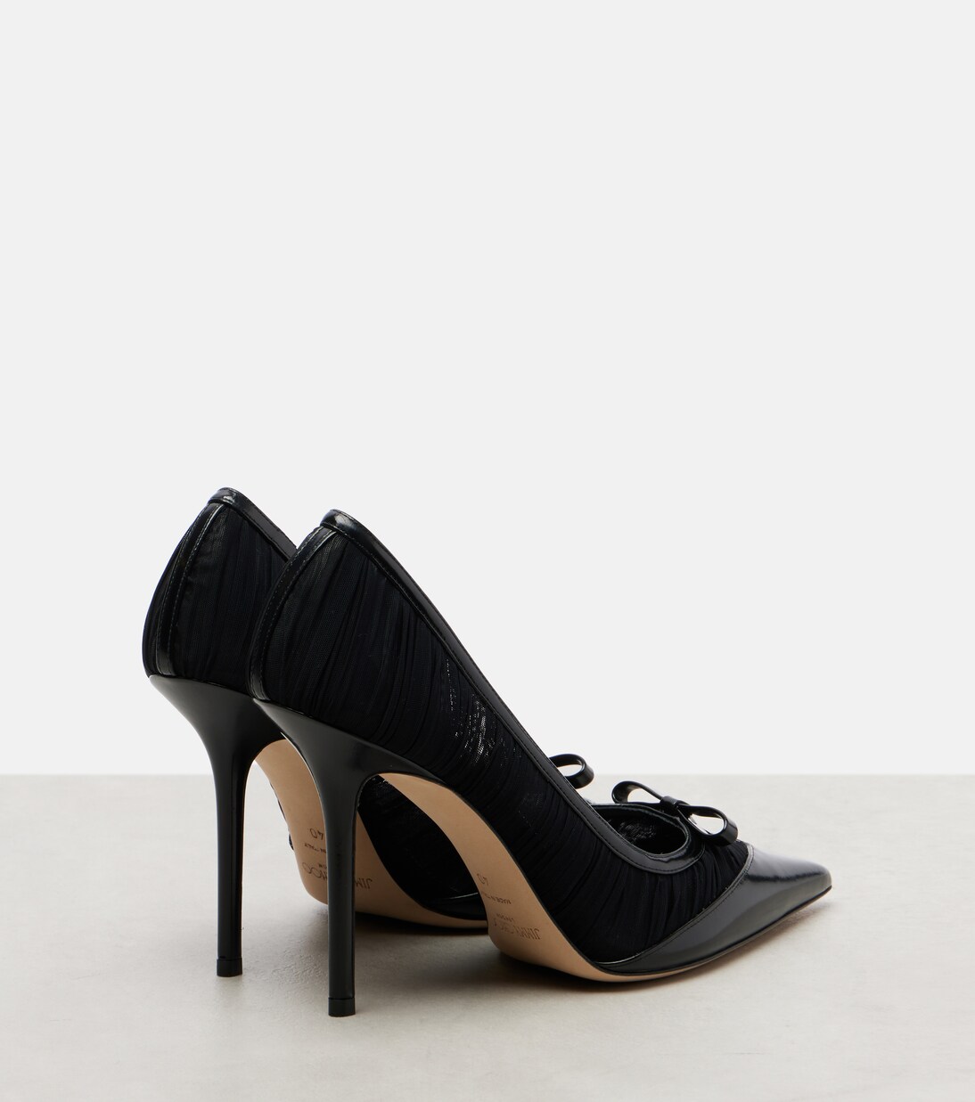 Love 100 leather-trimmed mesh pumps | Jimmy Choo