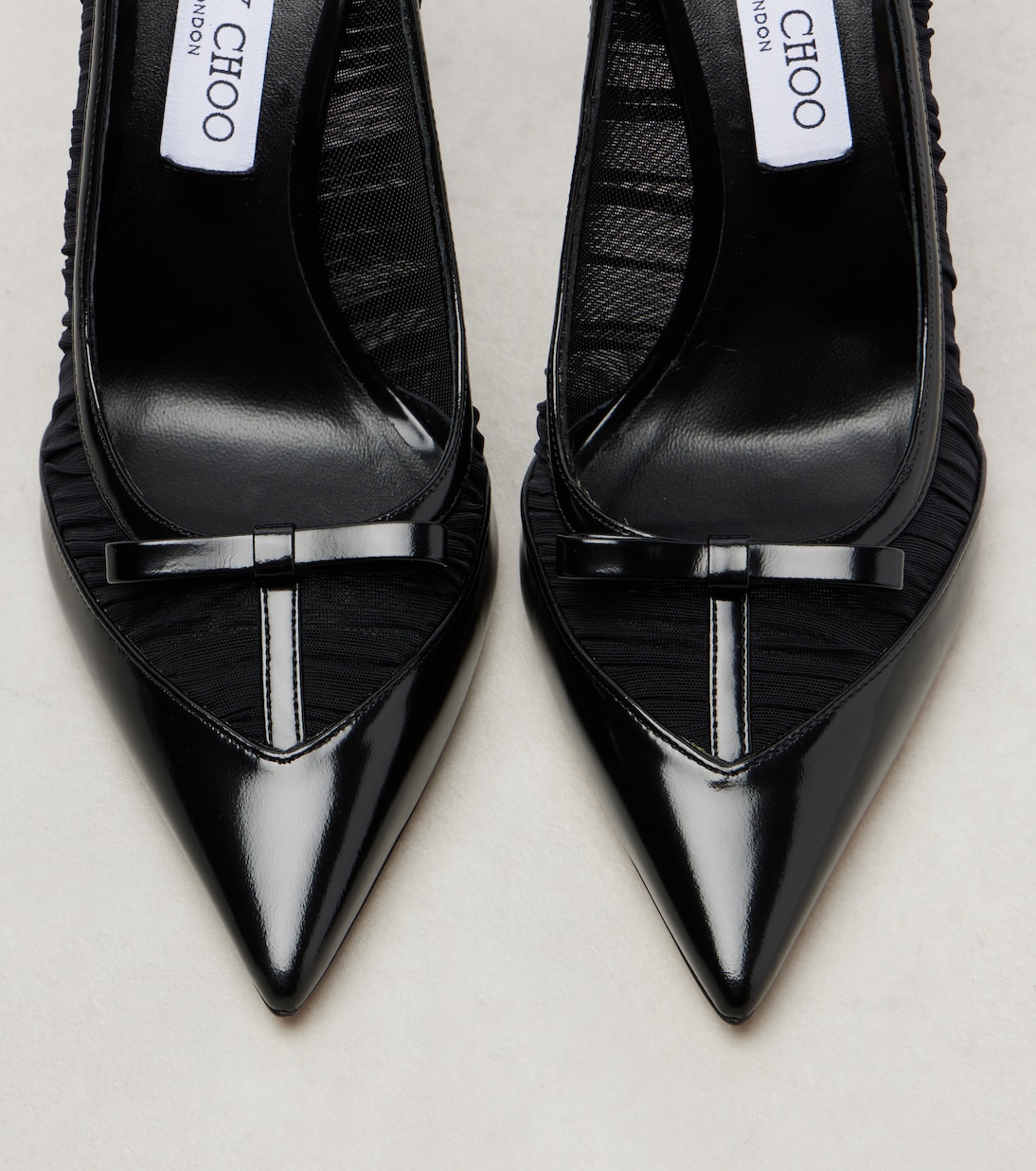 Love 100 leather-trimmed mesh pumps | Jimmy Choo