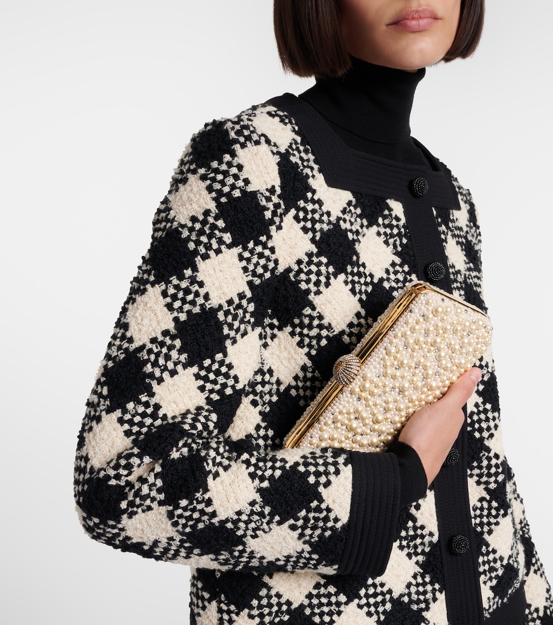 Verzierte Clutch Carry Secrets Mini aus Satin | Valentino Garavani