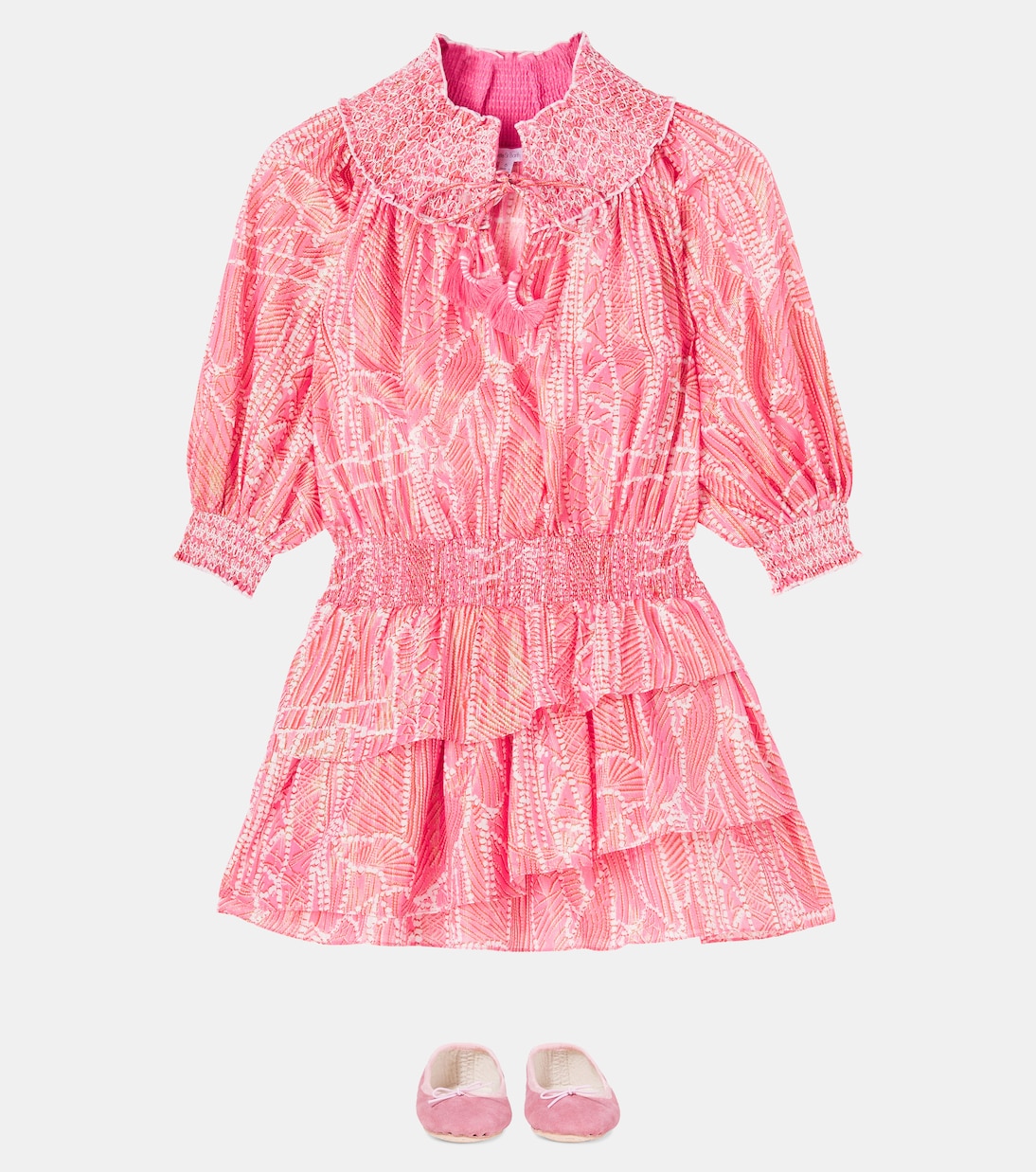 Robe Anna imprimée en coton mélangé | Poupette St Barth Kids