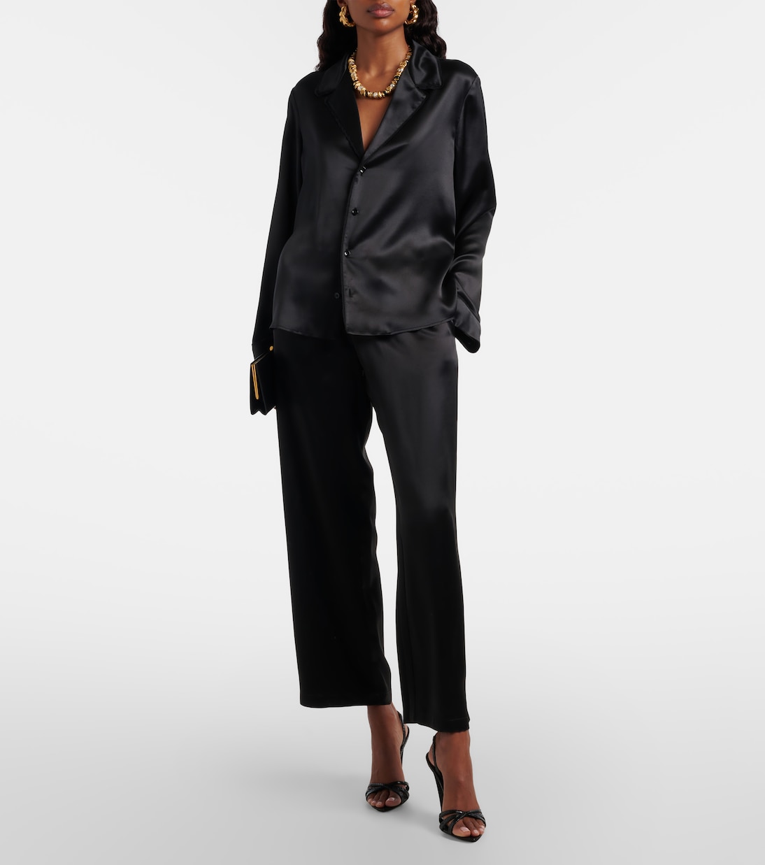 Gerade Hose aus Seidensatin | Saint Laurent