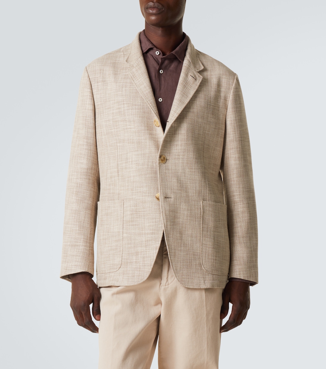 Cotton, wool, and silk blazer | Canali