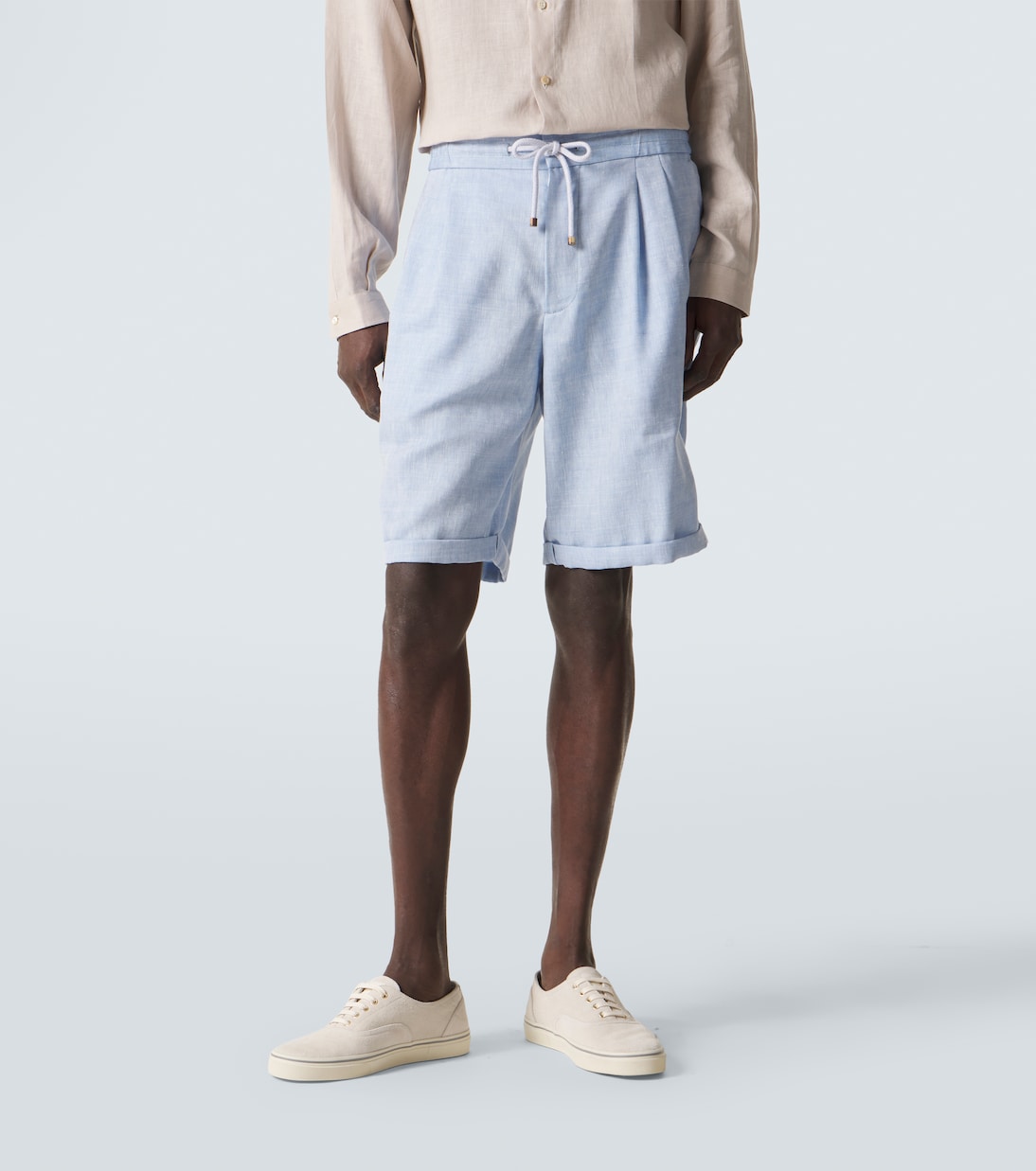 Linen and wool Bermuda shorts | Brunello Cucinelli