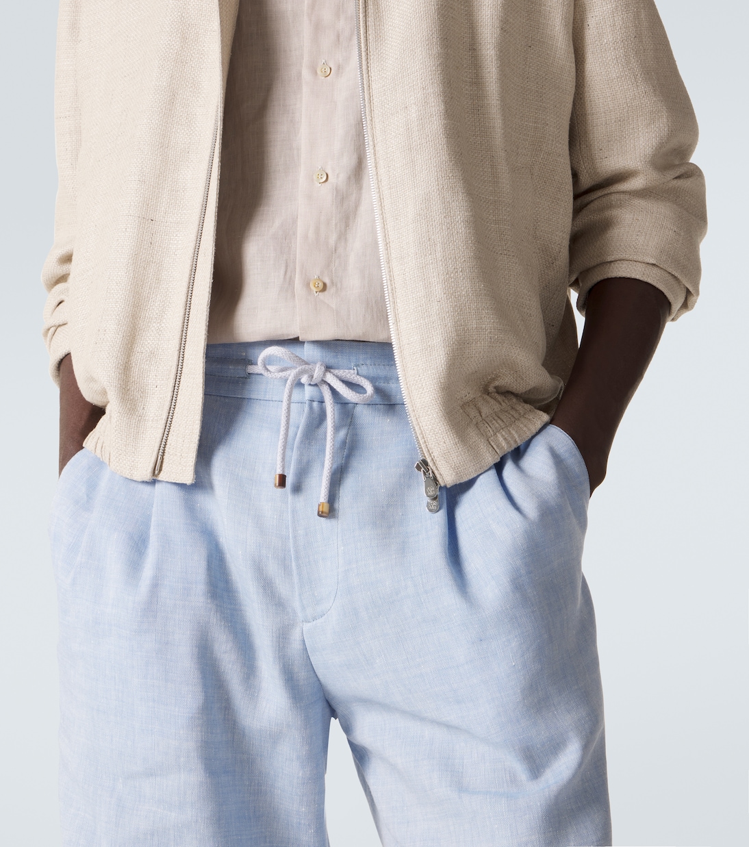 Linen and wool Bermuda shorts | Brunello Cucinelli