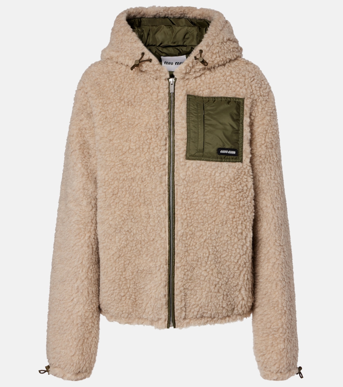 Daunenjacke aus Teddyfleece | Miu Miu