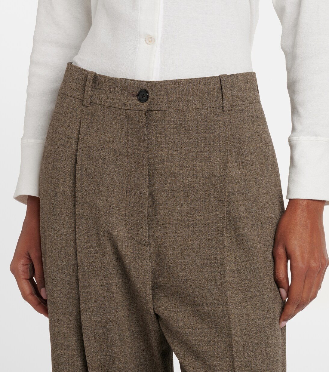 Gianni wool straight pants | The Row