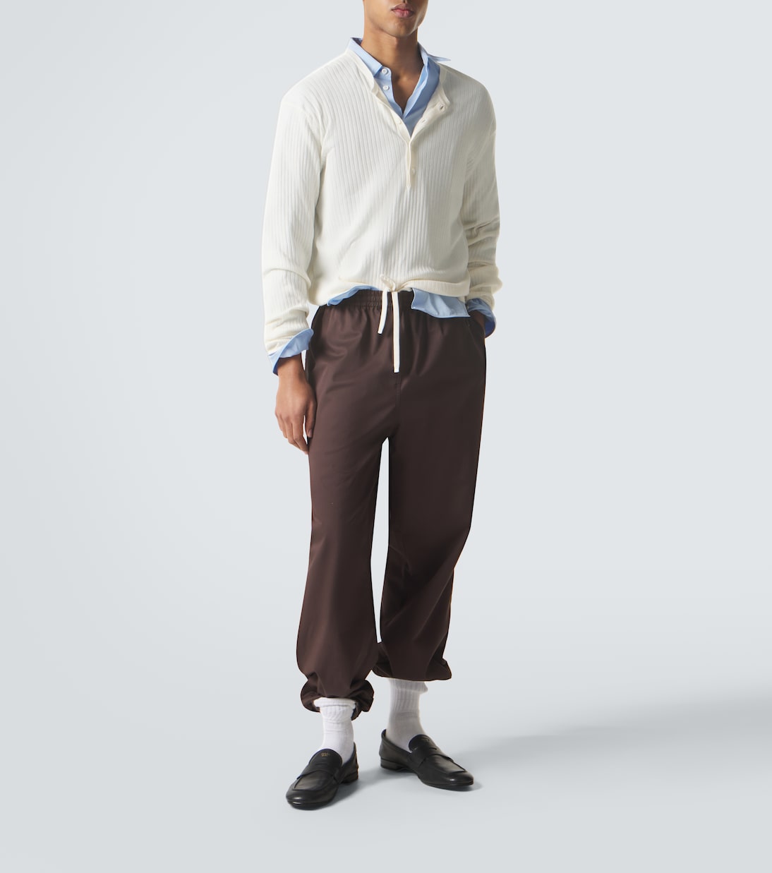 Cotton twill tapered pants | Miu Miu