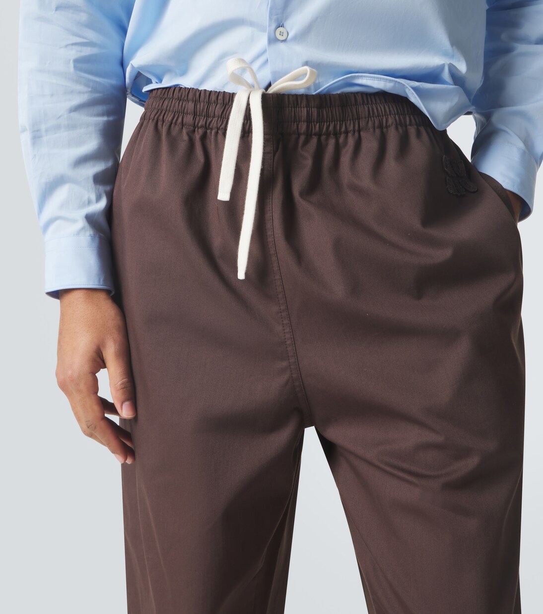 Cotton twill tapered pants | Miu Miu