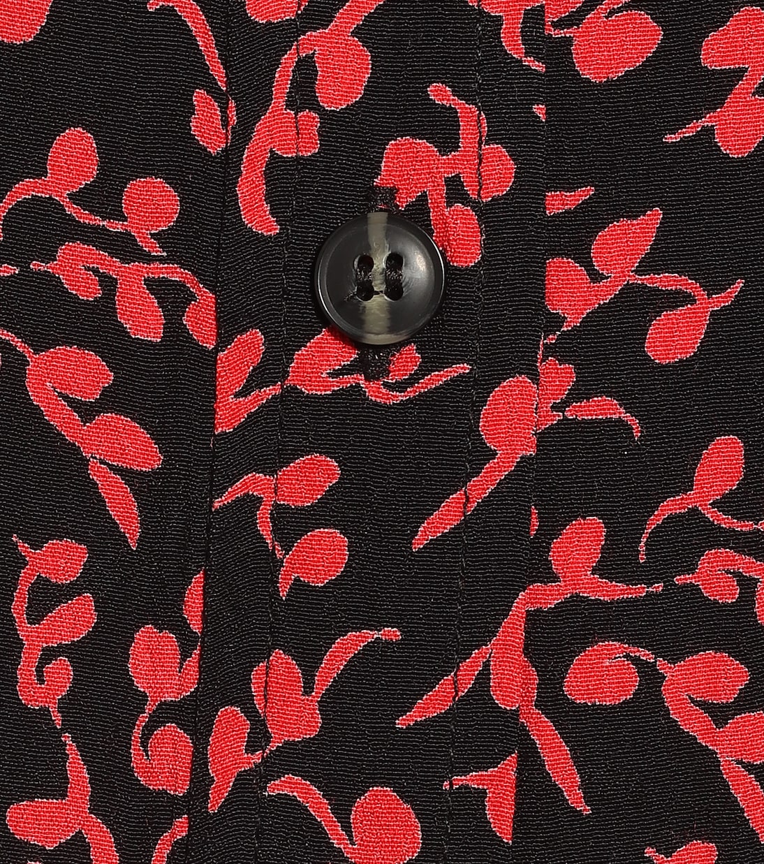 Bedrucktes Midikleid aus Crêpe | Ganni